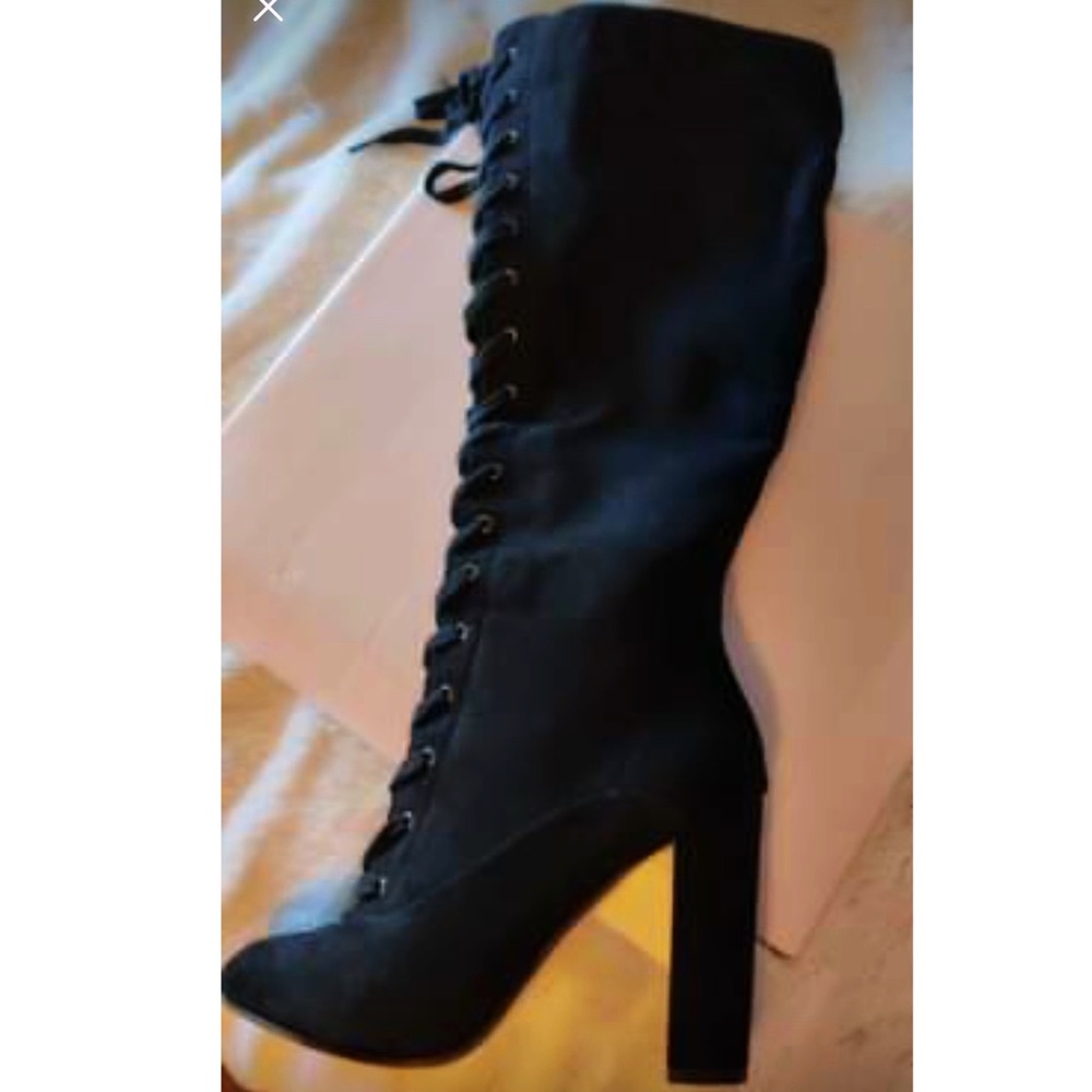 Just Fab Black Boots - Size 7, never worn